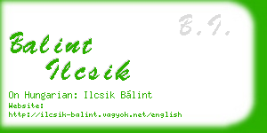 balint ilcsik business card