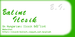 balint ilcsik business card